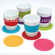 Promoção Cadeia Silicone Rubber Cup Mat